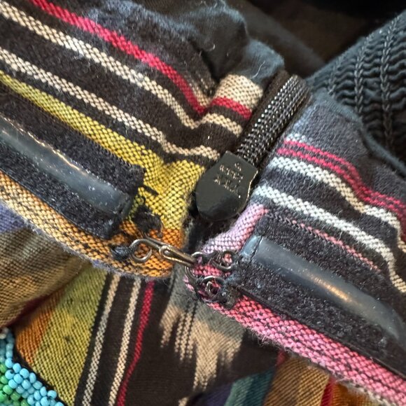 Anthropologie Edme & Esyllte Strapless Aztec Print Dress Beaded Waist Boho 0 - Picture 7 of 11